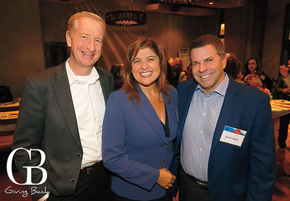Guests Xavier Douwes and Cindy Murphy and panelist, David Wellis, Ph.D ., CEO, San Diego Blood Bank