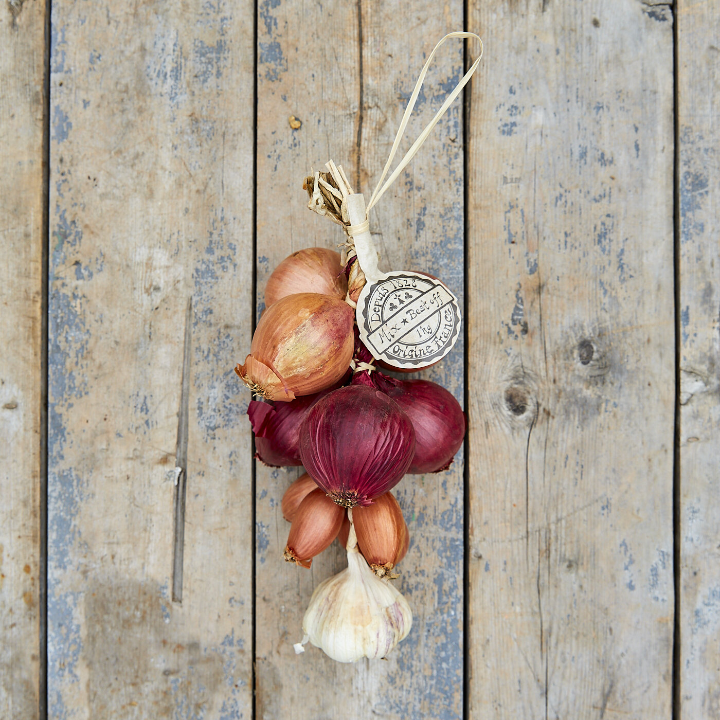 Mixed Onion, Garlic & Shallot String