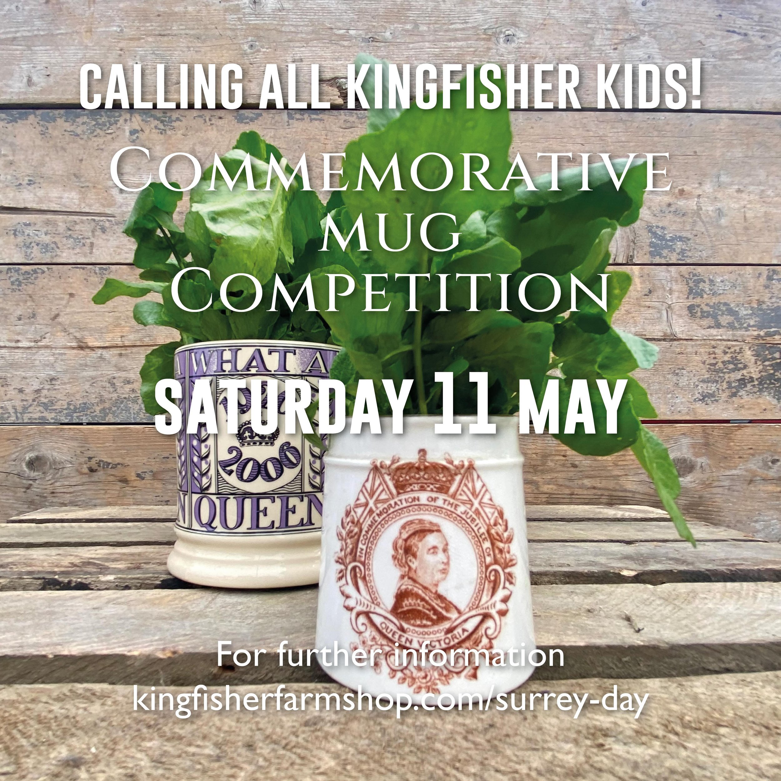 Not one, but two competitions! Here&rsquo;s one for our little Kingfishers. 

We are celebrating 170 years of growing watercress. We would like you to design a mug to mark the occasion. Commemorative mugs have marked many historic occasions in Britis