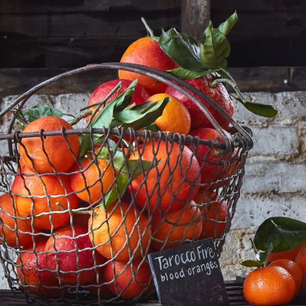 It&rsquo;s time to enjoy Tarocco Fire blood oranges from Sicily. If  you haven&rsquo;t tried them before, we urge you to try one, or ask us to juice them for you as the colour is rich red, the taste is sublime and the season is far too short.

#blood