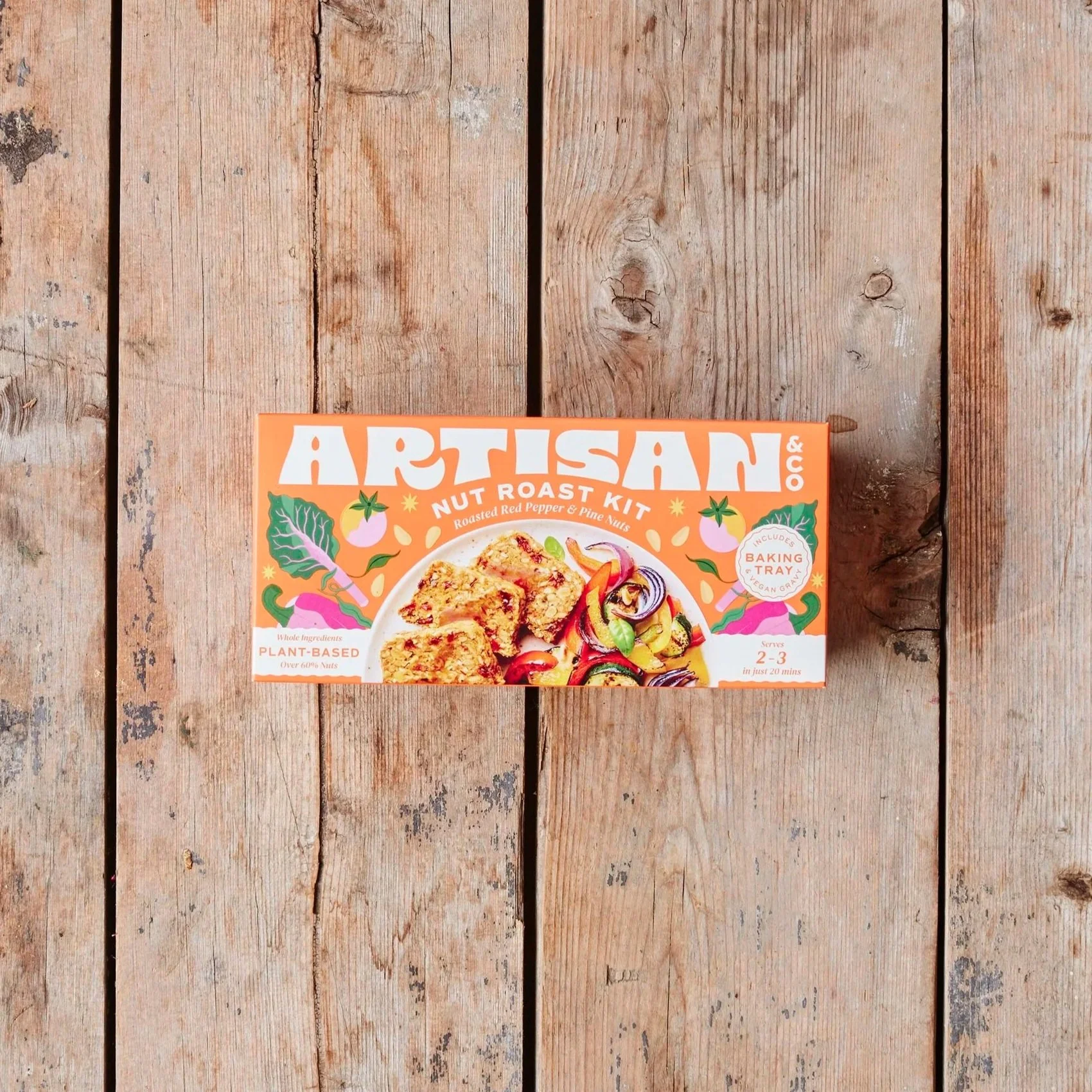 Artisan & Co - Roasted Red Pepper & Pine Nuts Nut Roast with Vegan Gravy