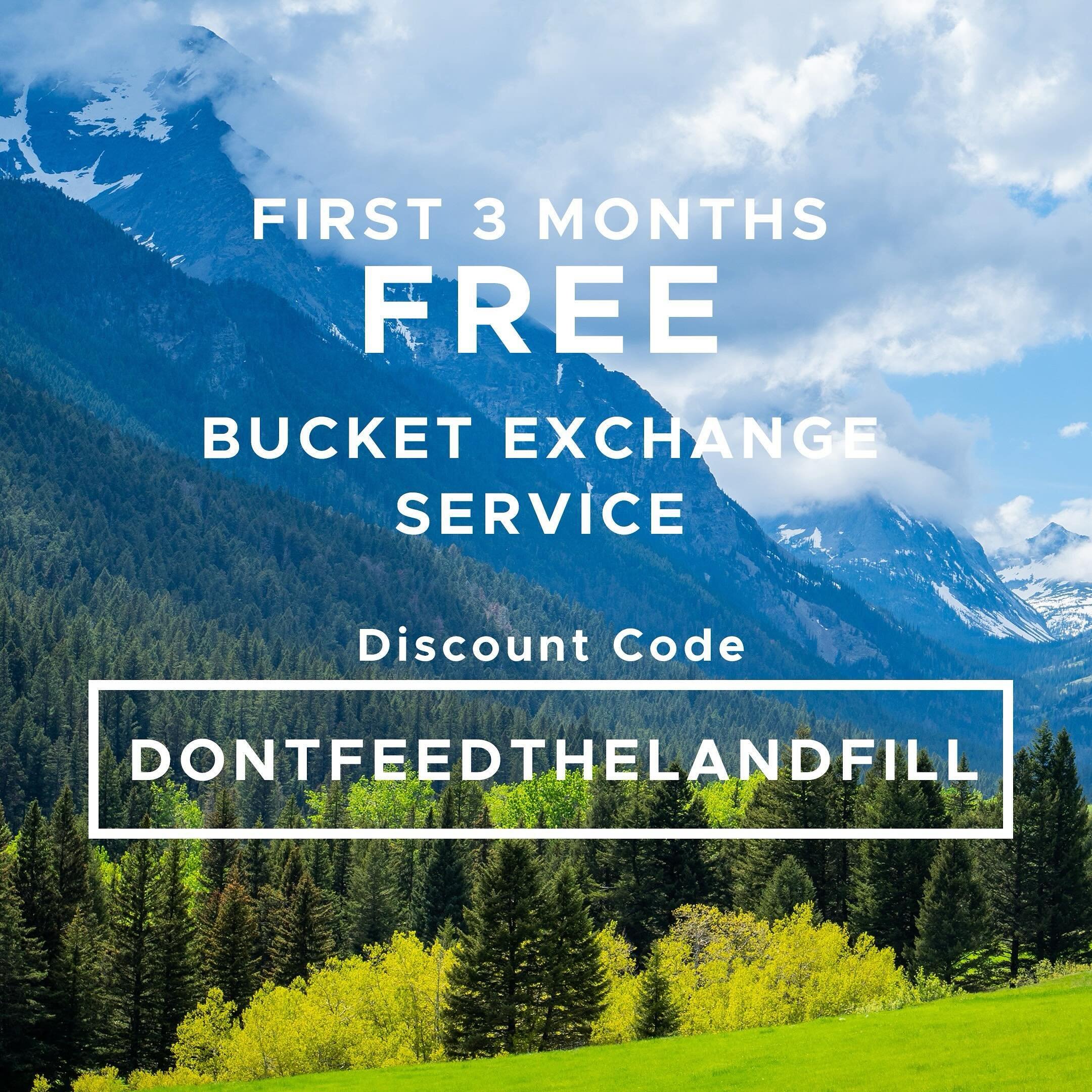Happy Earth Day! Today is the last day to get your first three months free when you sign up for our bucket exchange service! Use discount code DONTFEEDTHELANDFILL and help preserve our planet we call home 🌎 Go to our bio, click Helpful Links, then S
