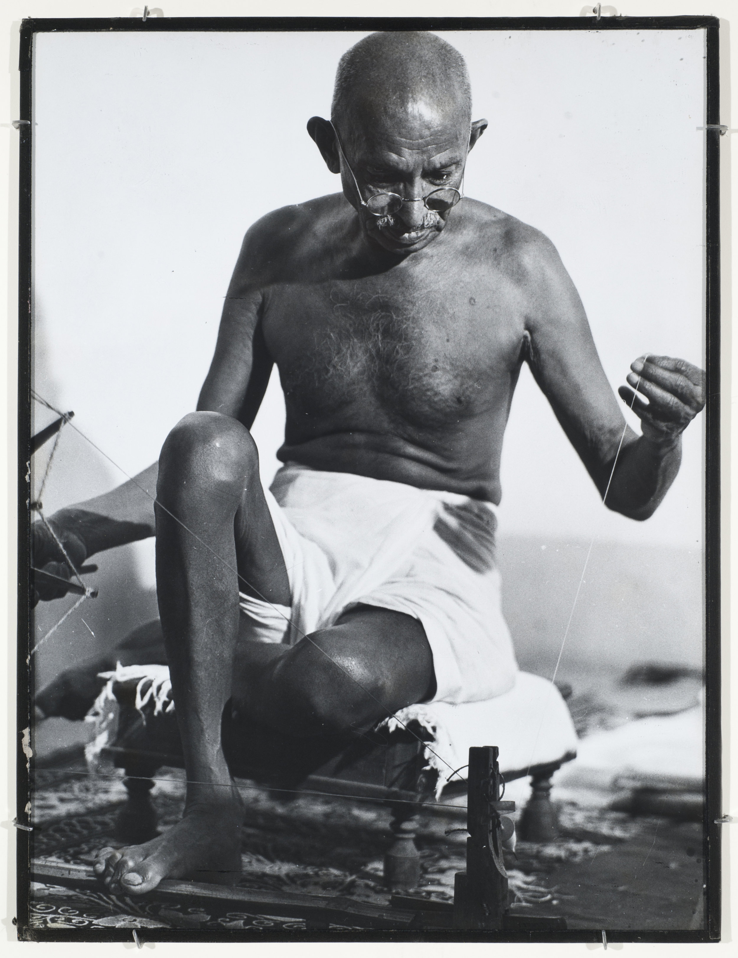 Gandhi Spinning, India, 1946