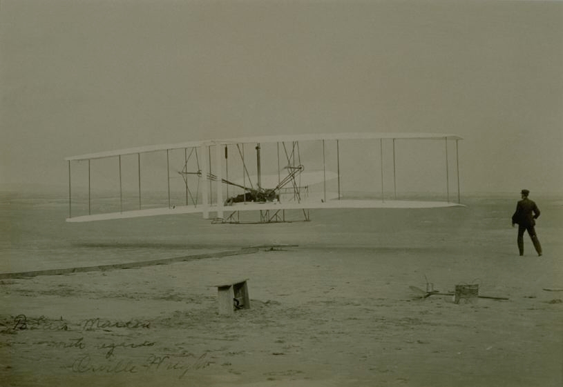 First Successful Airplane Flight of the Wright Brothers, Kitty Hawk, North Carolina, 1903