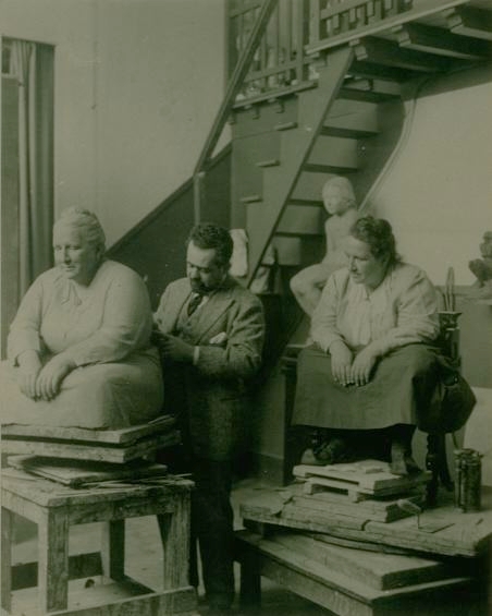 Gertrude Stein Sitting for the Sculptor Jo Davidson, 1922