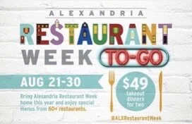 Alexandria Restaurant Week: Summer 2020 NOW EXTENDED THRU LABOR DAY!