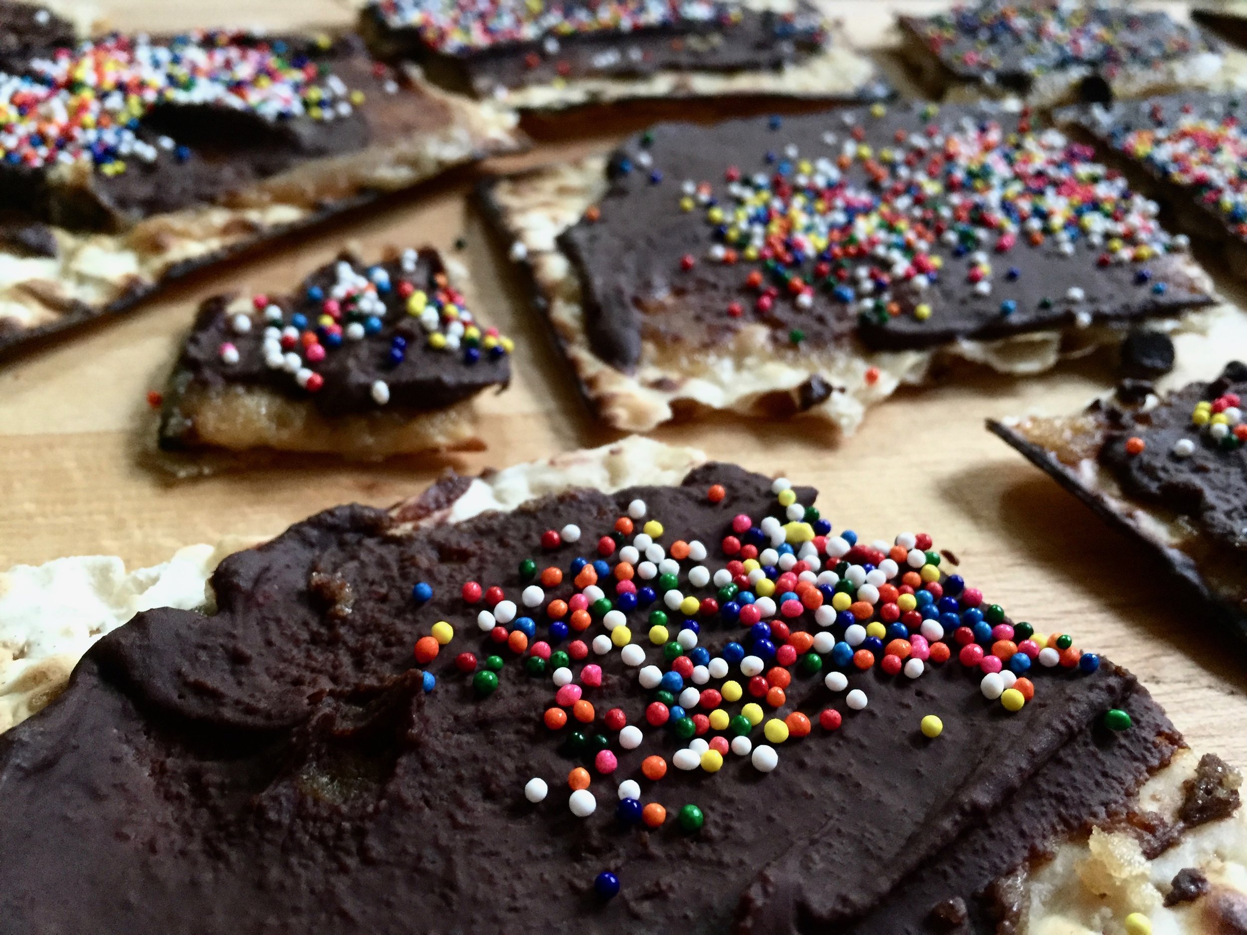 recipe: chocolate covered matzah 