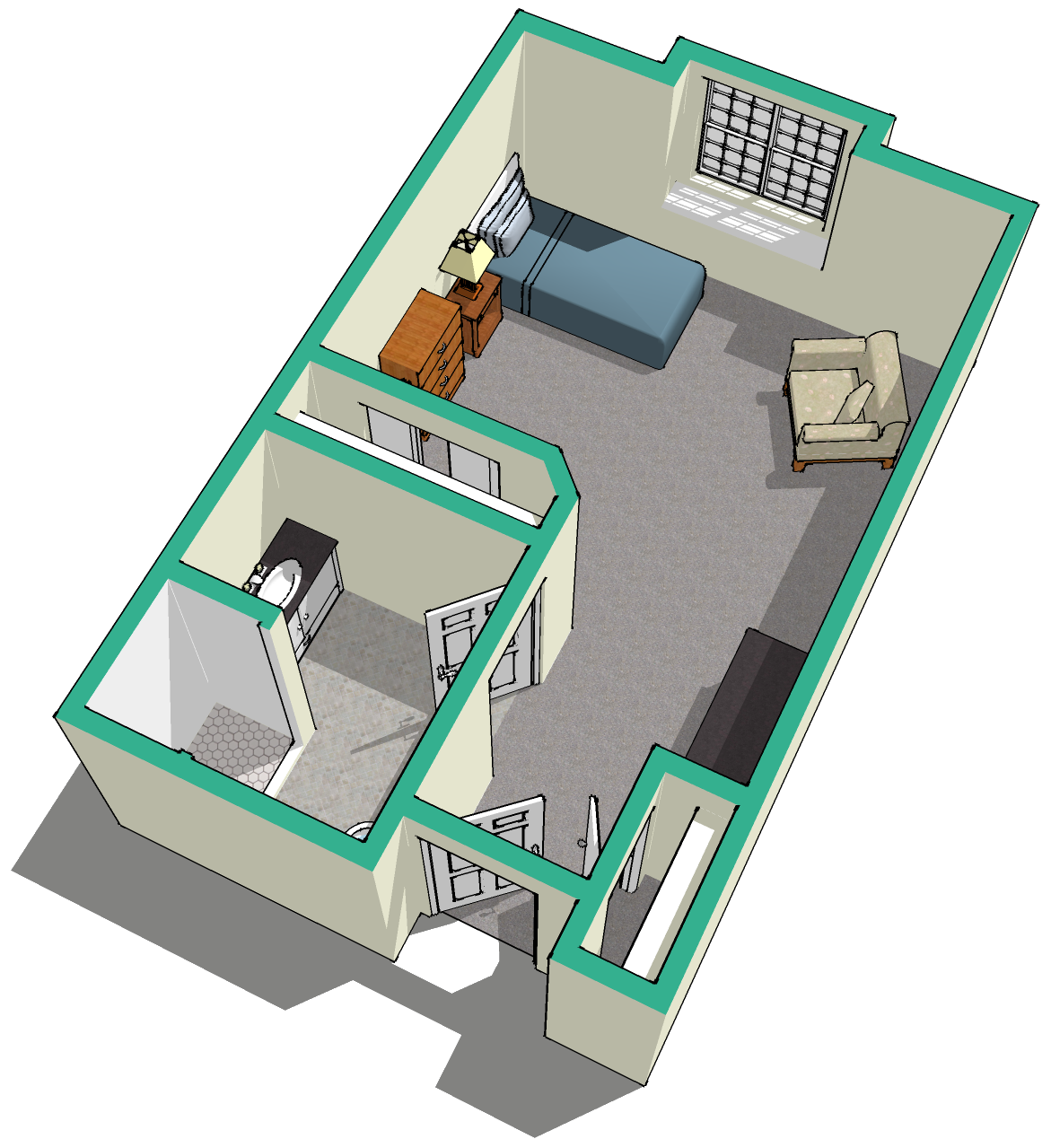 large private studio