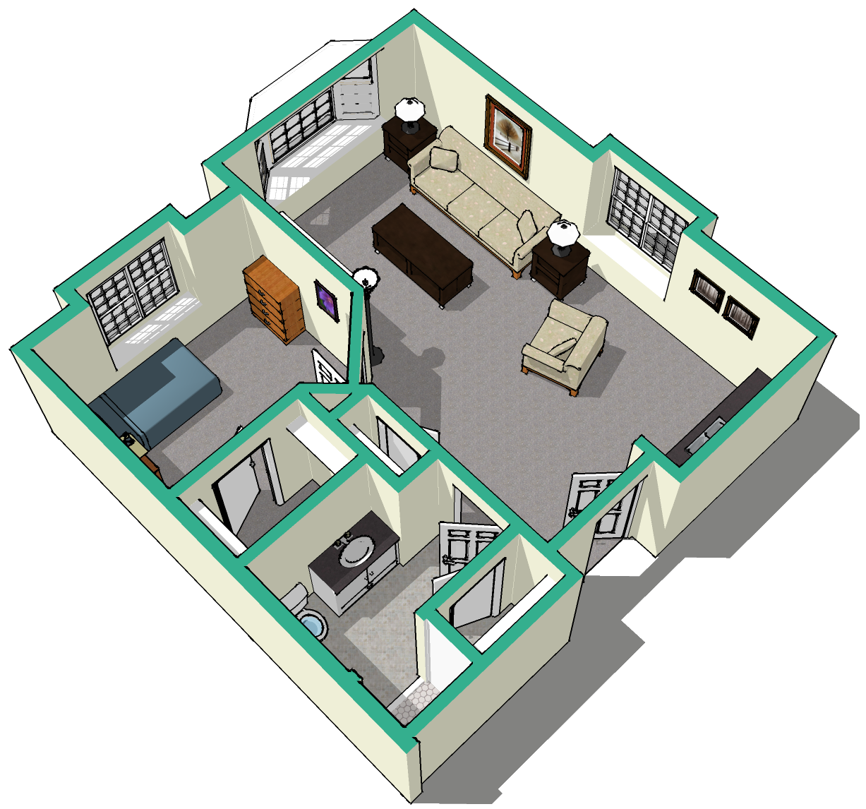 one bedroom suite
