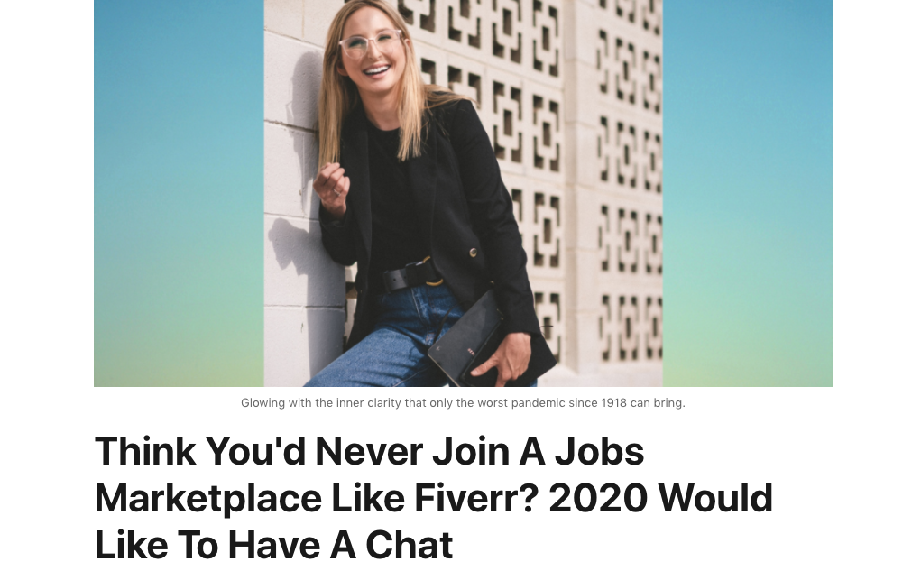 Click through to read why I believe every creative that was rocked by 2020 should be on Fiverr Pro.