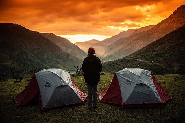 There are very few places in the world that stop you and bring you into the present. Find those places. #adventuretravel #explore #adventurelife #nepal #goldenhour #modernwild #sunsets #motorcycleadventure #discoverwildlife #ACoutdoors
