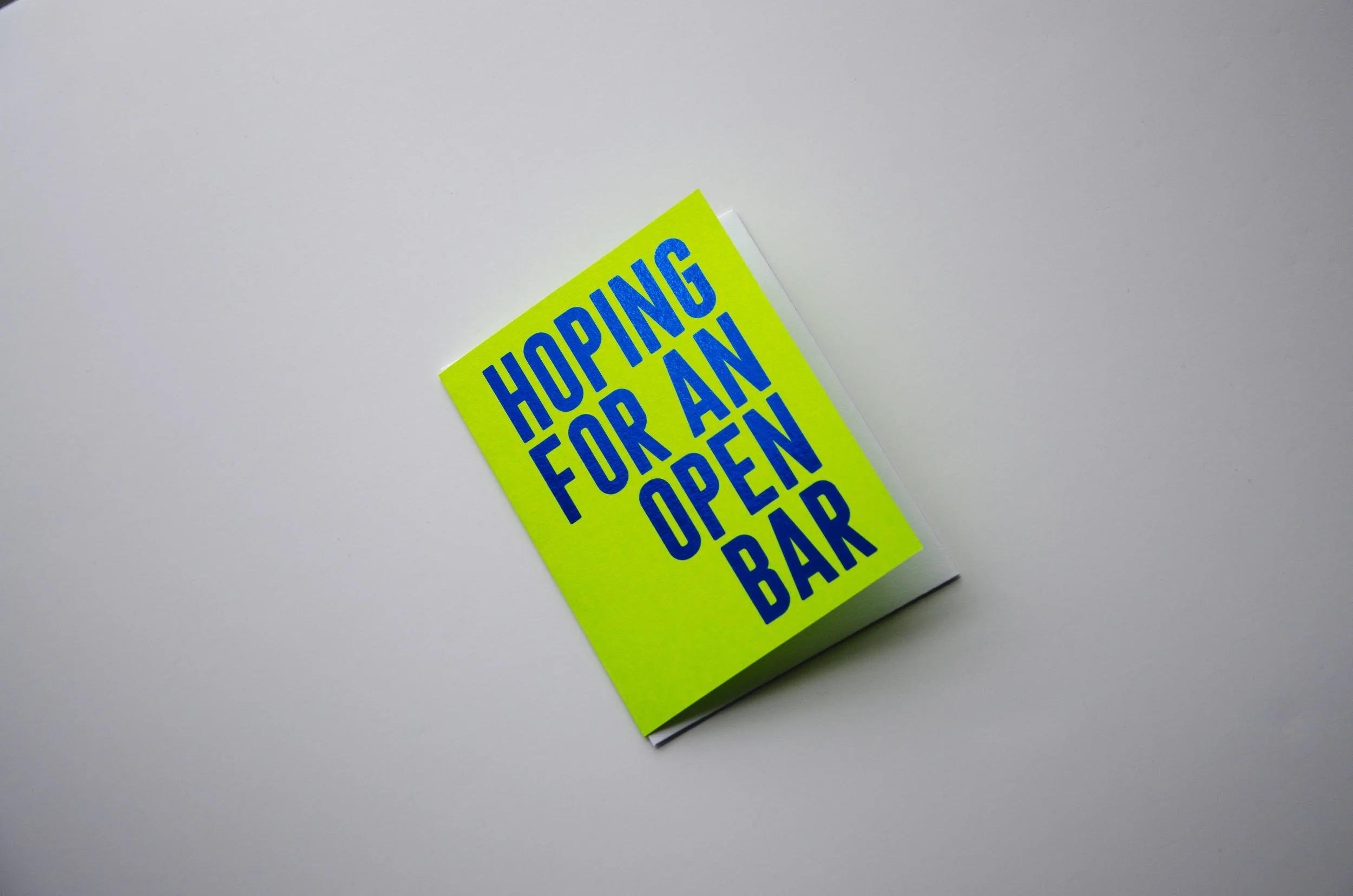 Hoping for an Open Bar