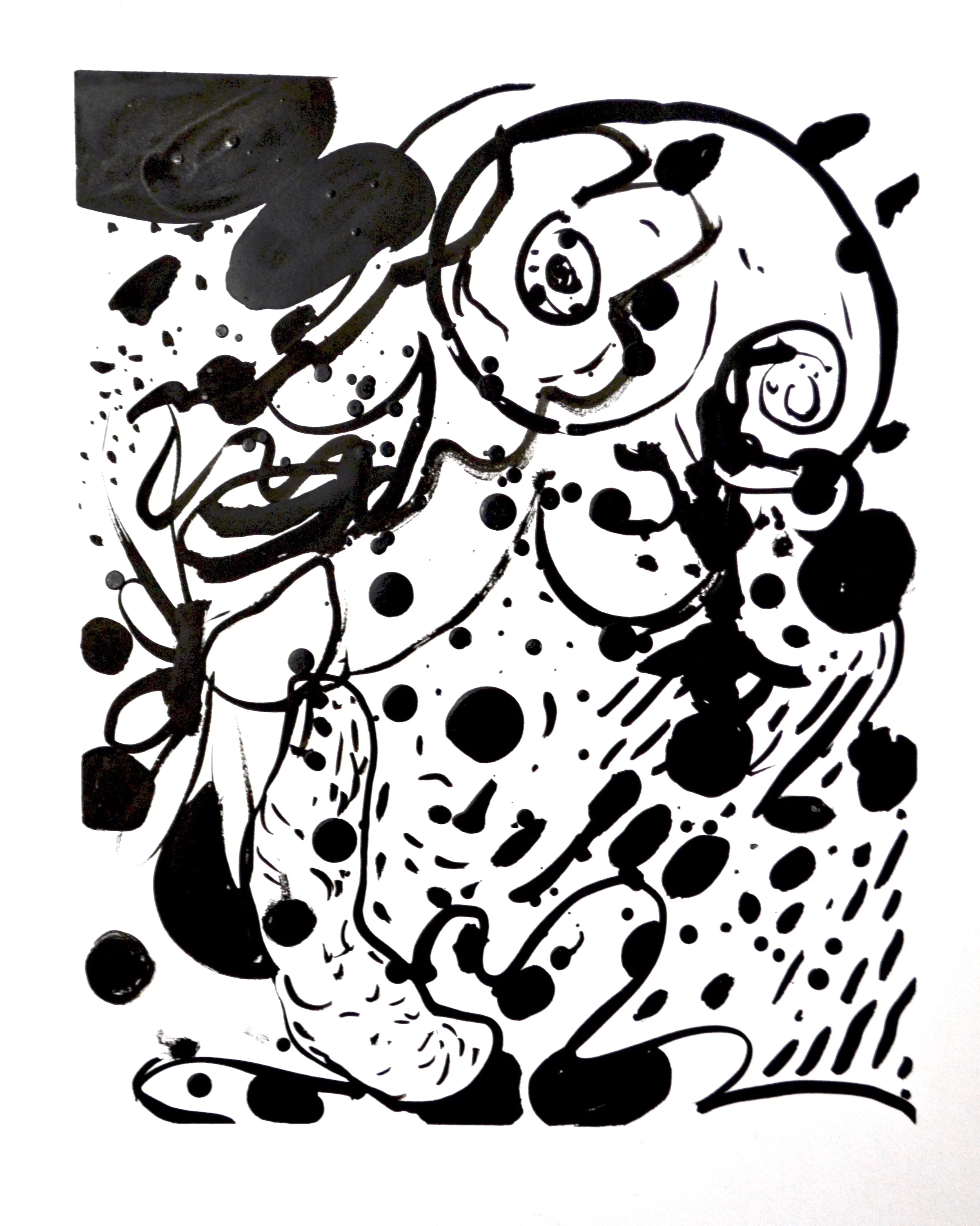 In Touch 9.5”x7.5” Ink on Paper 2018