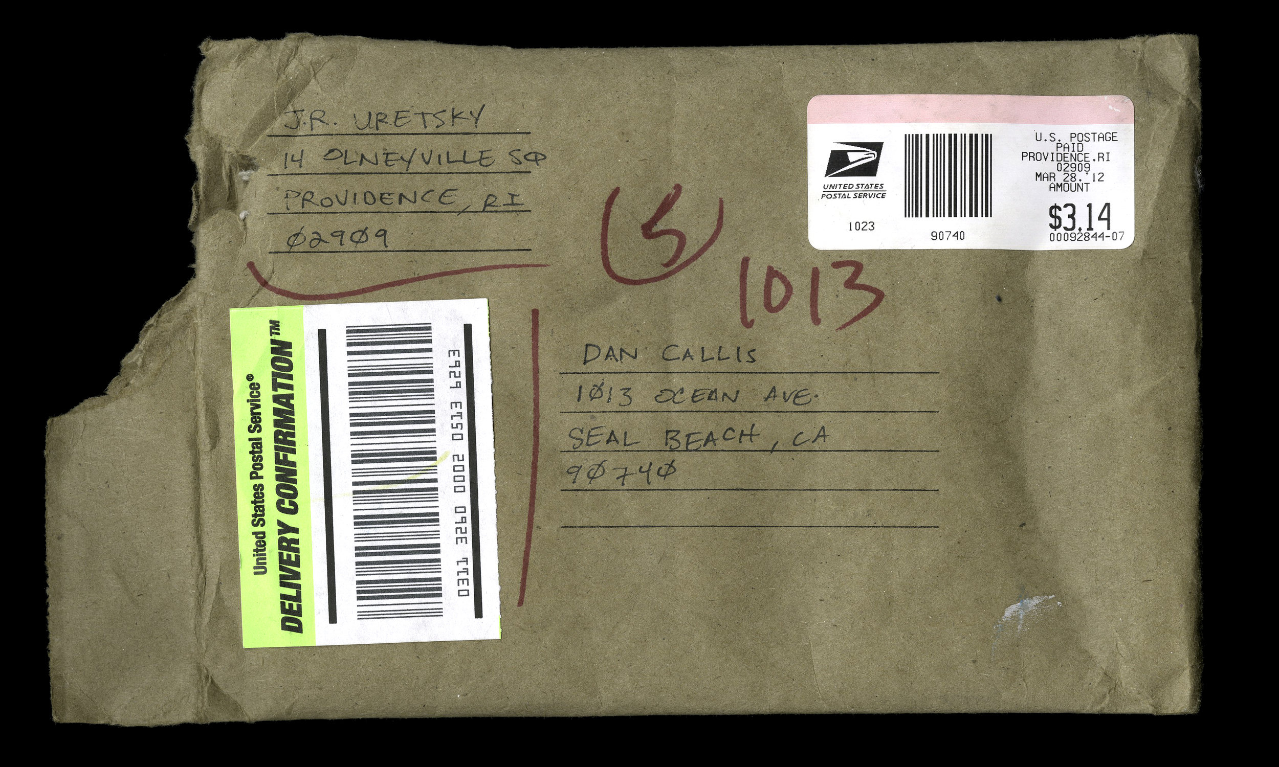 J.R. mailing to Callis