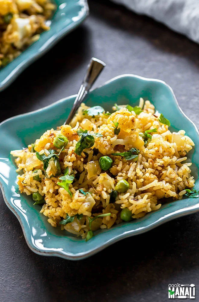 Monday:  Pea & Cauliflower Pilaf