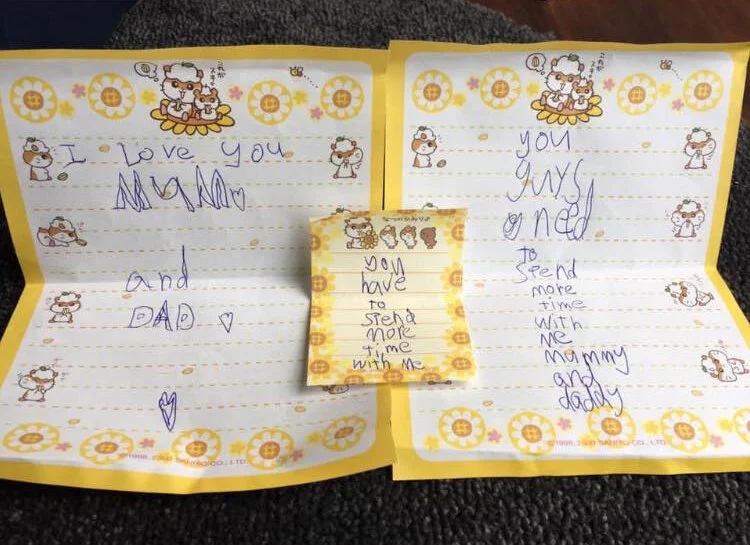 Official warning letter from our little girl.