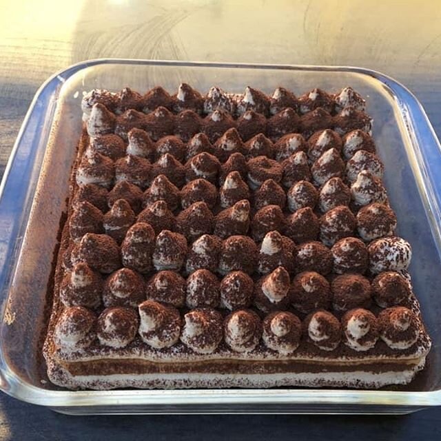 Delicious homemade Tiramisu. 😋 new addition to our dessert menu.