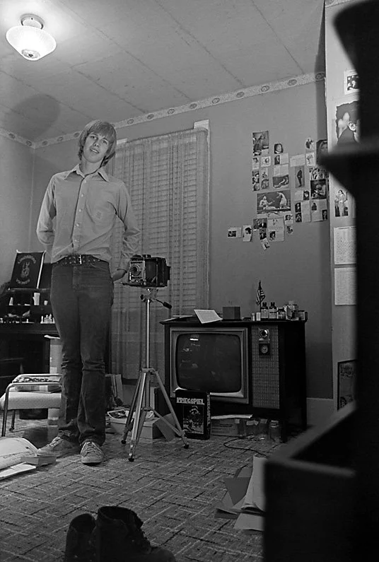 Brad Posing with the Speed Graphic (Nov 1973)