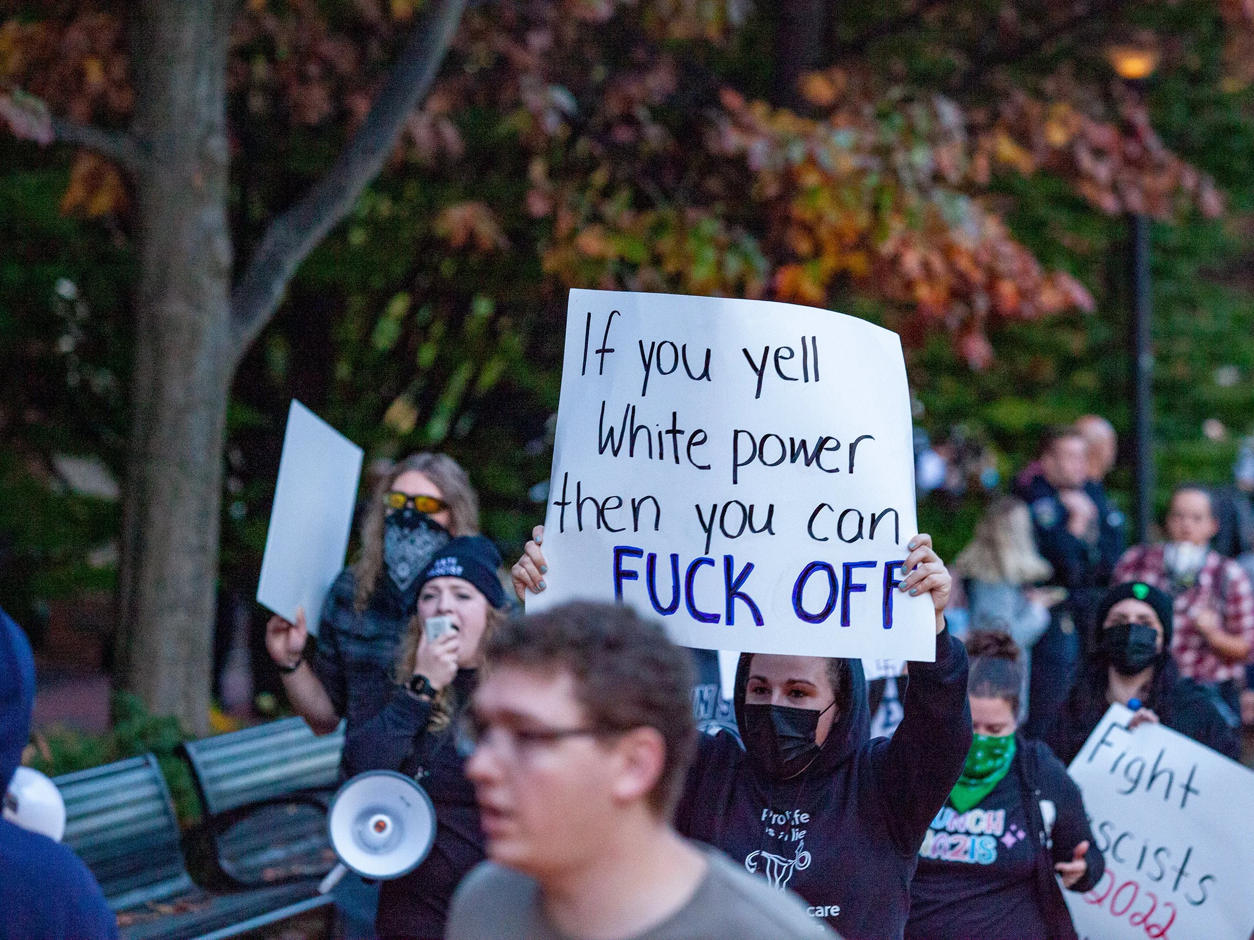 Penn State Students Protesting Speaking Event featuring Proud Boys founder Gavin McInnes and Troll Alex Stein