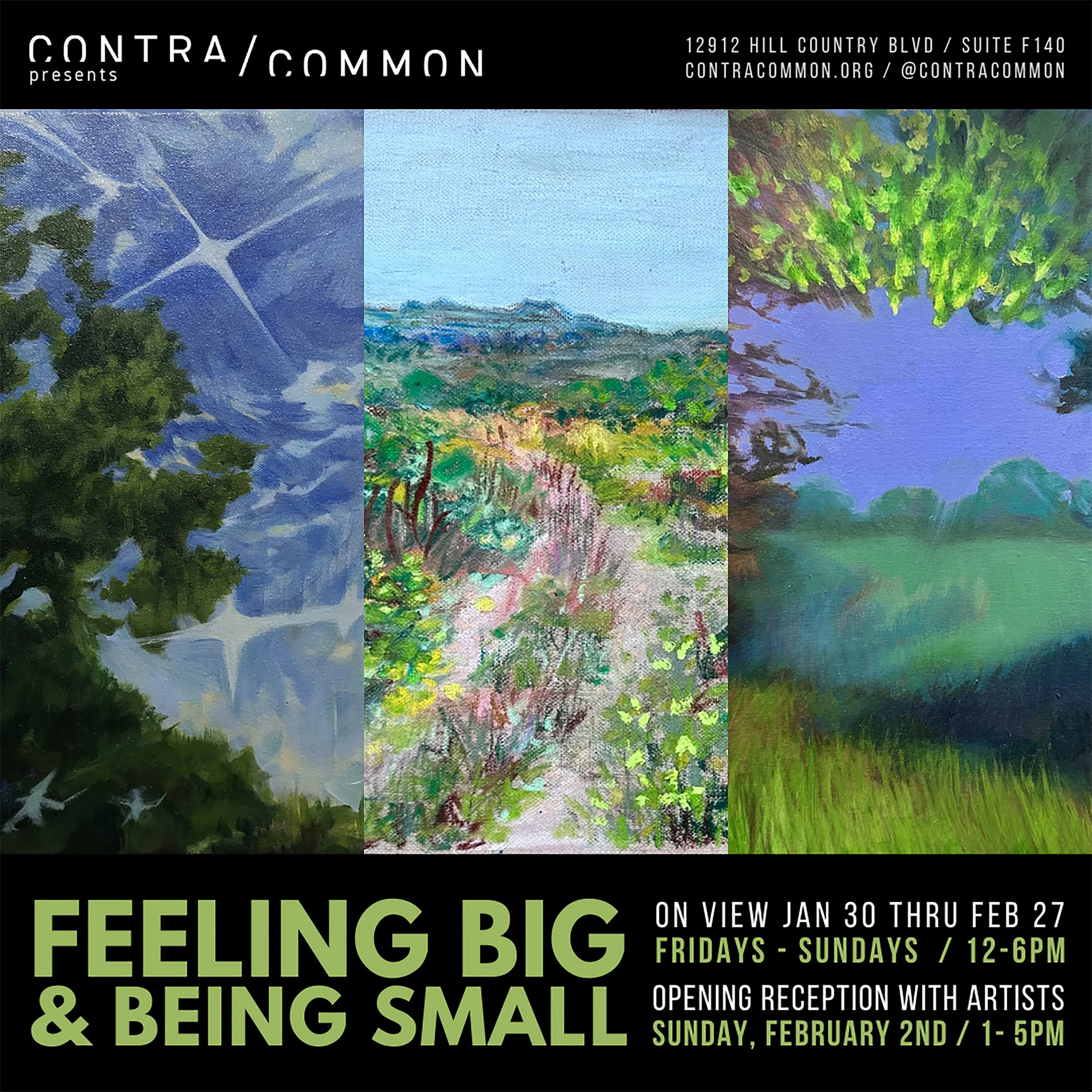 Feeling Big & Being Small: open gallery Hours