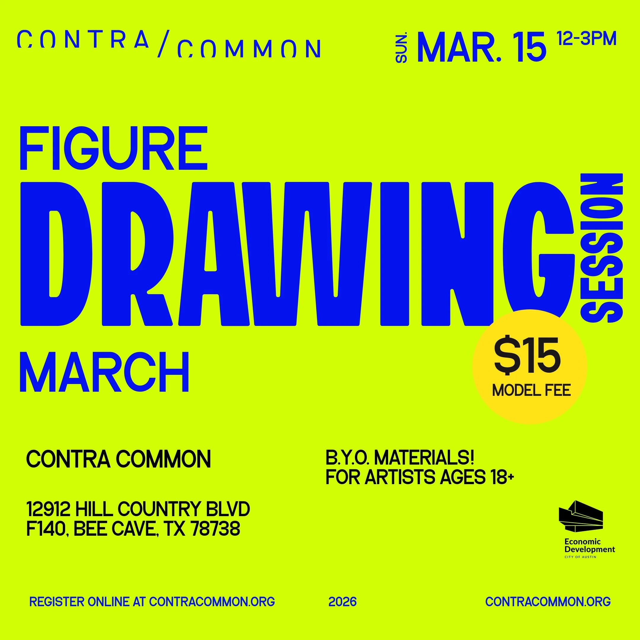 Figure Drawing Session @ CC hosted by Holly Cerna