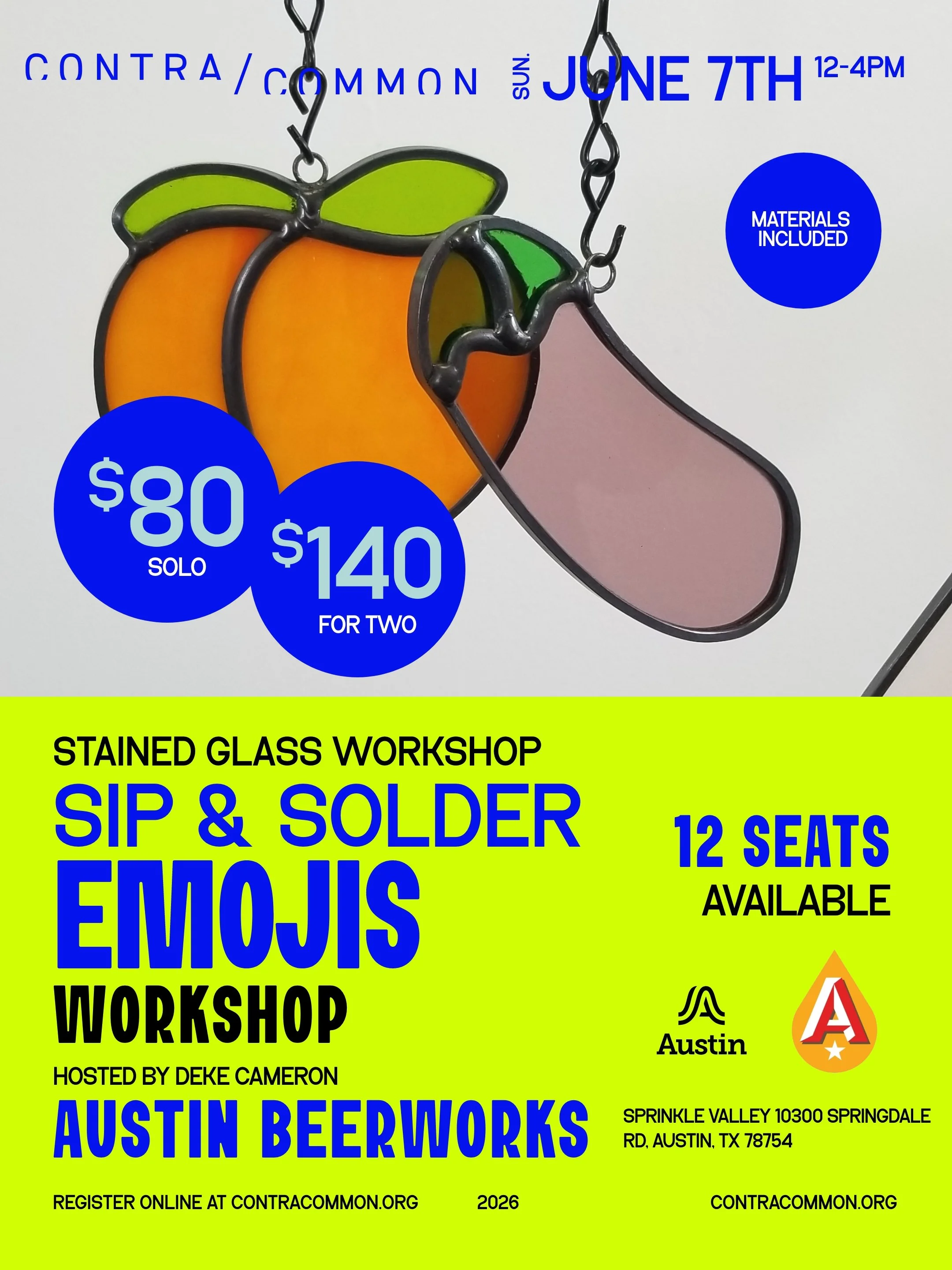Sip + Solder Emojis: Stained Glass Workshop at Austin Beerworks
