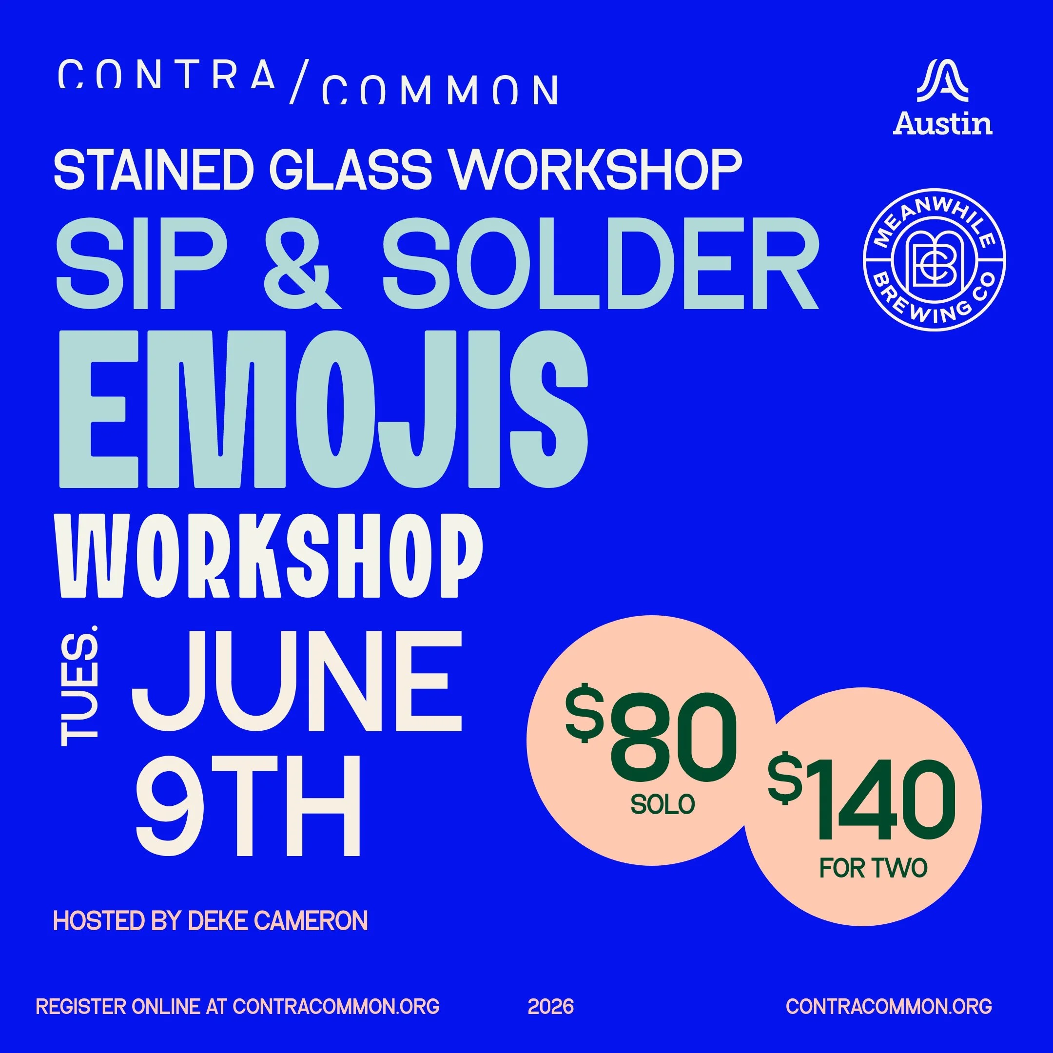 Sip + Solder Emojis: Stained Glass Workshop at Meanwhile Brewing