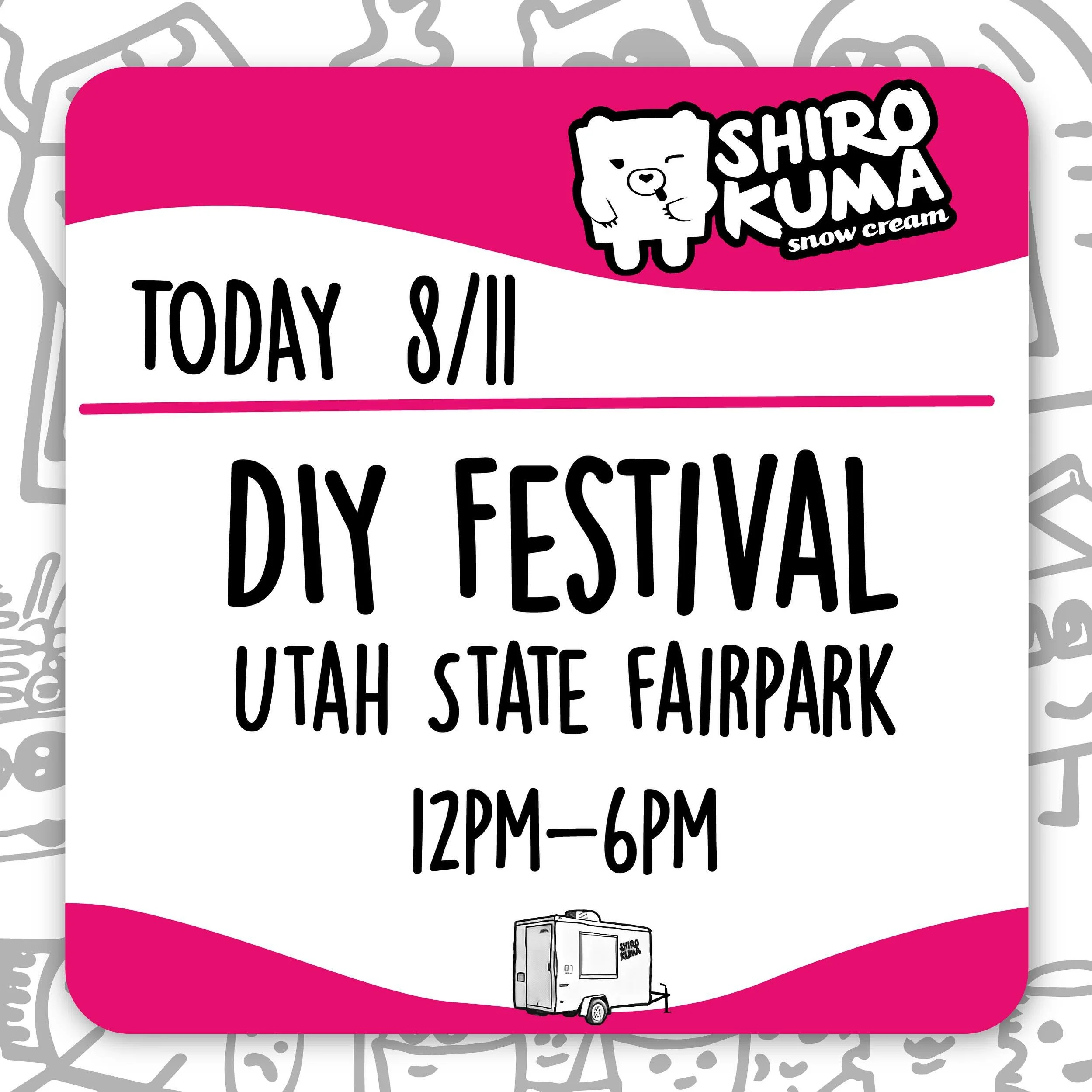 Sundays are for snow cream! Come get your snow cream visit Shiro Kuma at the @craftlakecity #clcdiyfest #CraftLakeCity. We are by the main entrance next to dessert row at The Utah State Fairgrounds!!