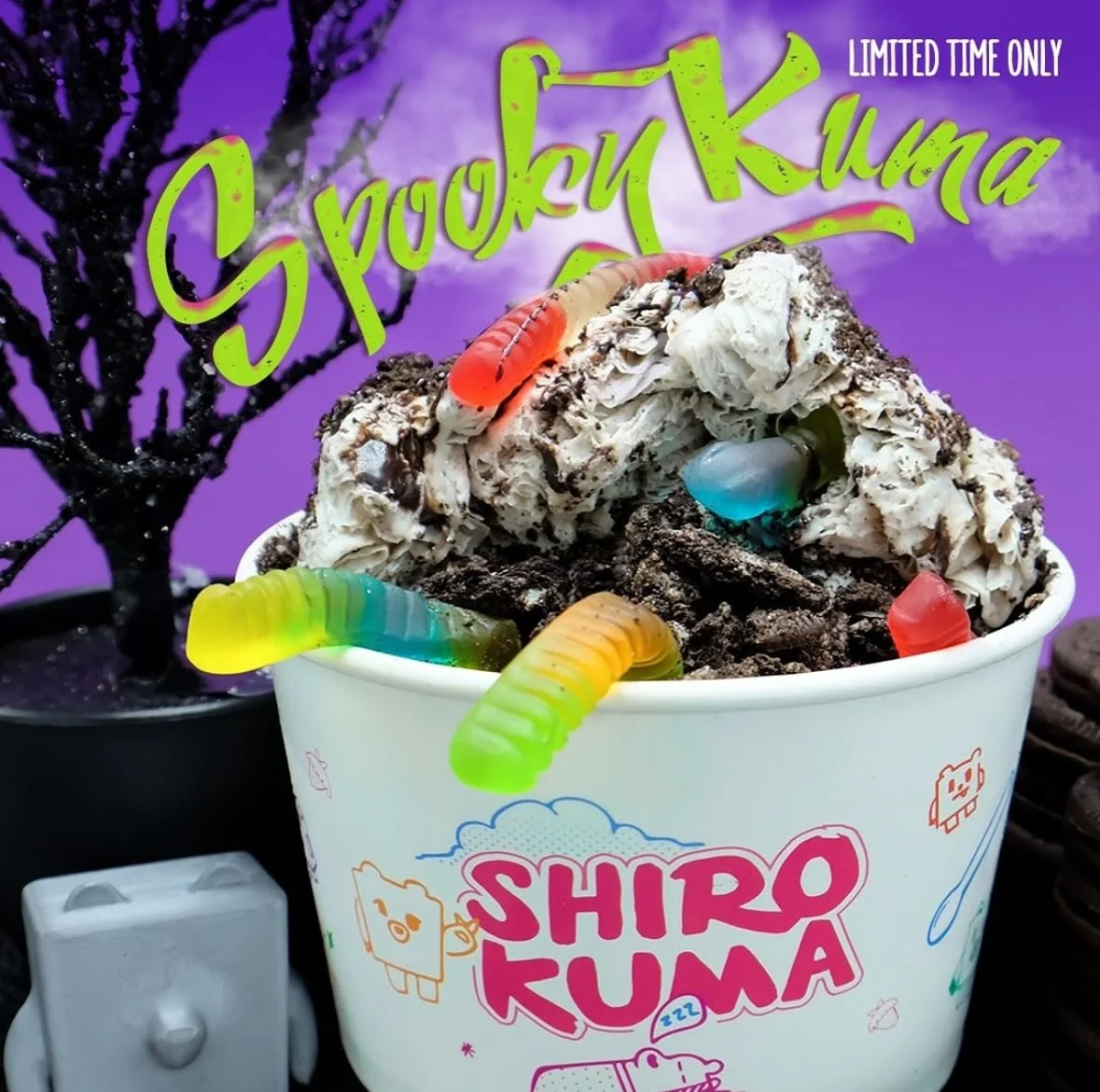 It’s #fridaythe13th no better to kick off the spooky season and our Spooky Kuma special! 
Come and get your 🍧:
👻 SATURDAY 9-14: Avenues Street Festival 9AM-6PM @avenuesstreetfair 
🎃 SUNDAY 9-15: Wheeler Farm farmers market 9AM - 1PM @whee