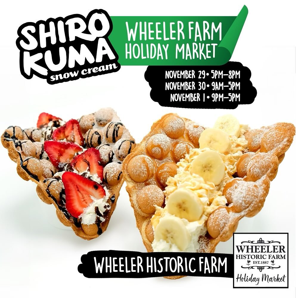 It’s officially time to start holiday shopping! Come and get your bubble waffle while you shop small, artisan local businesses. We’ll be there tonight starting at 5PM and all weekend long!