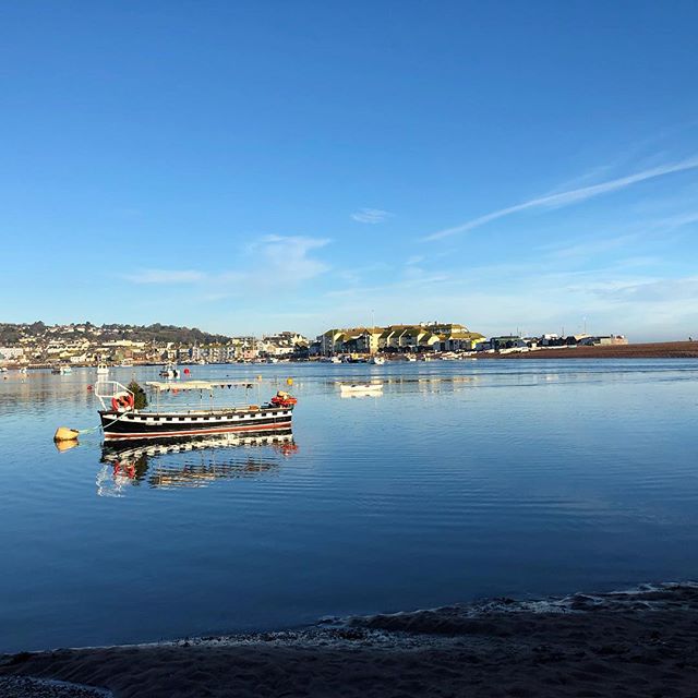 The stillest day on the tiny ferry to Shaldon yesterday. I&rsquo;m soaking up these calm days and feeling grateful for the breather. #shaldon #ferry #devon #stilldays #daystobreathe #seaair