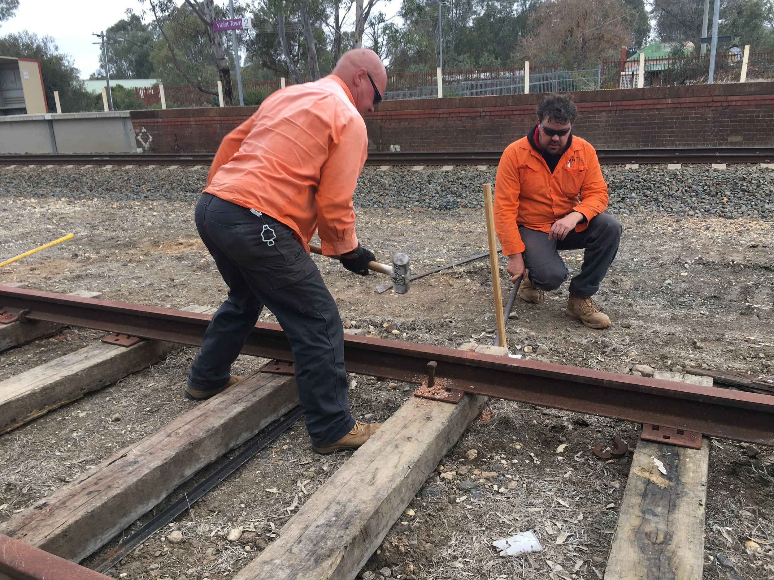 ARTC kindly volunteered time and muscle..