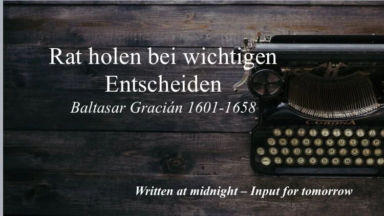 Einsicht haben - oder Rat holen