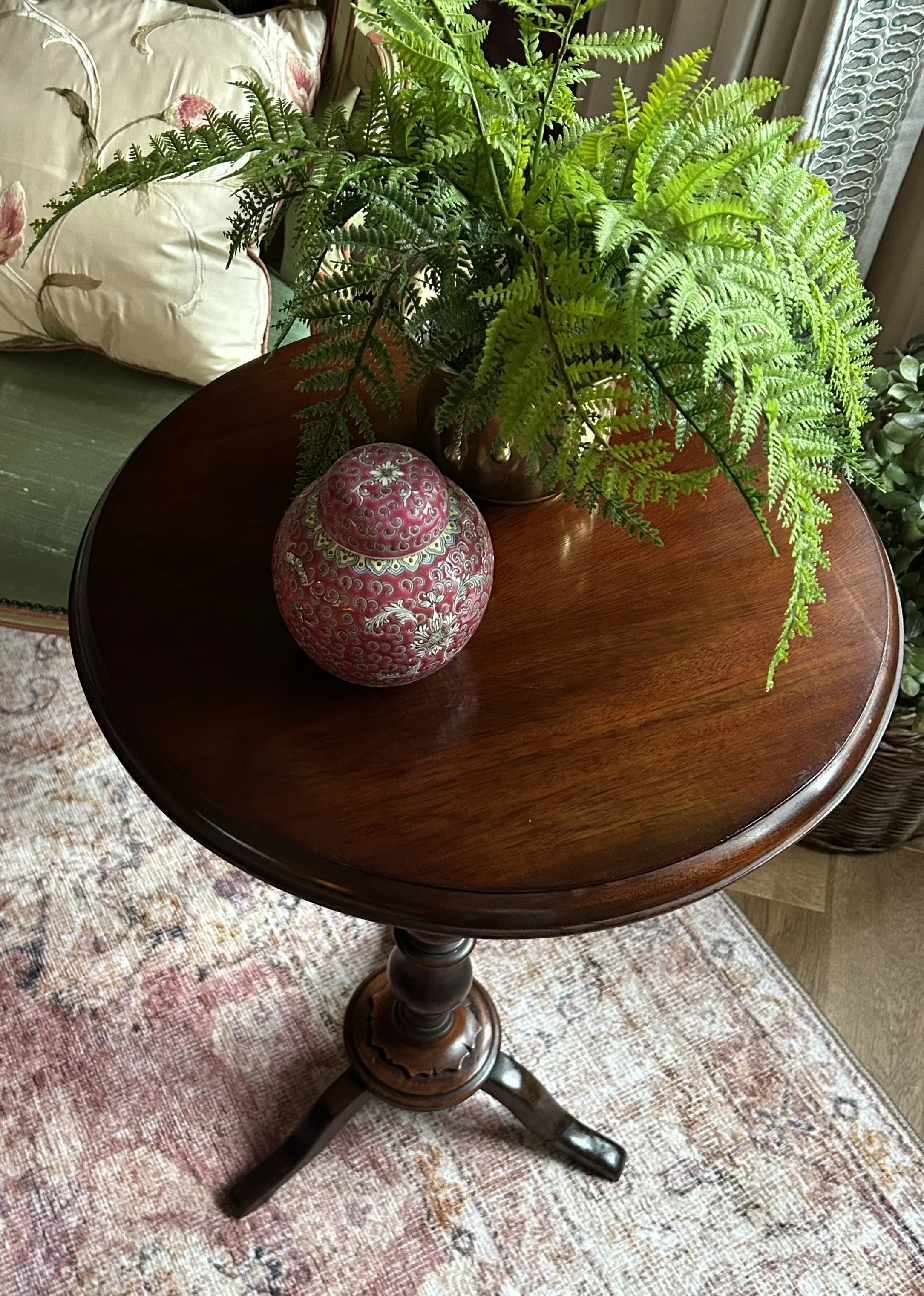 Edwardian Mahogany Round Occasional Table