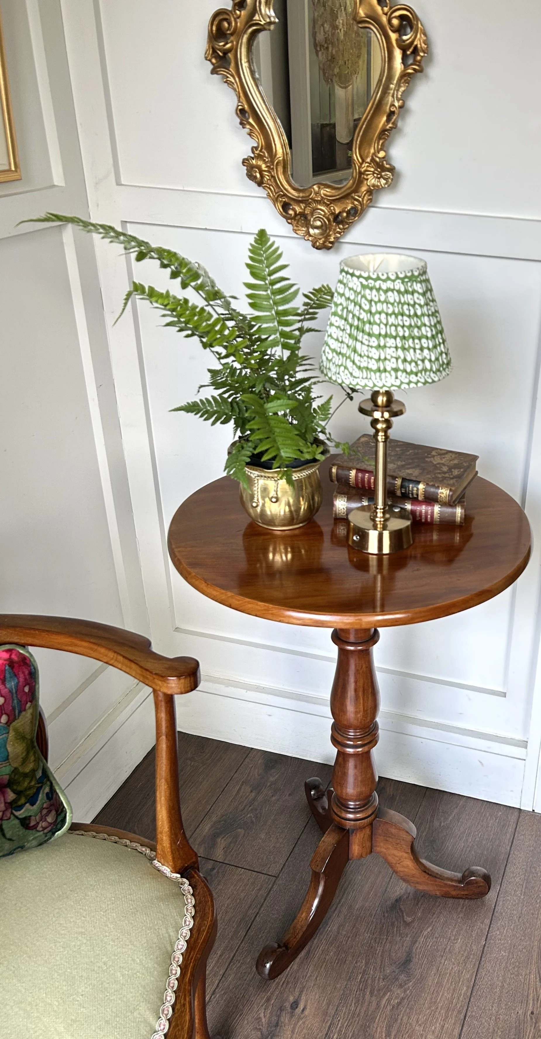 19th C Victorian Mahogany Pedestal Wine Table