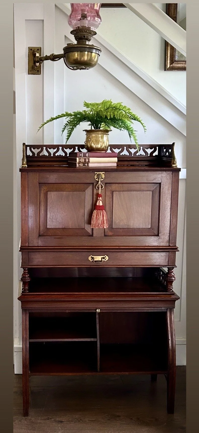 Superb James Shoolbred Oak Writing Bureau ( Neat Size)