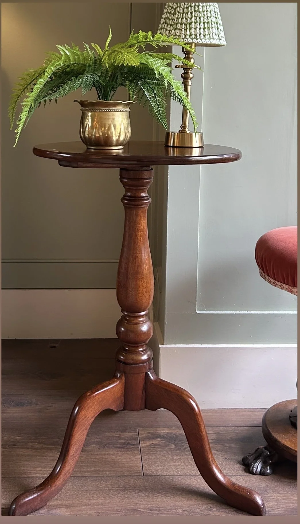 Victorian Mahogany  Side Table On Pedestal Base