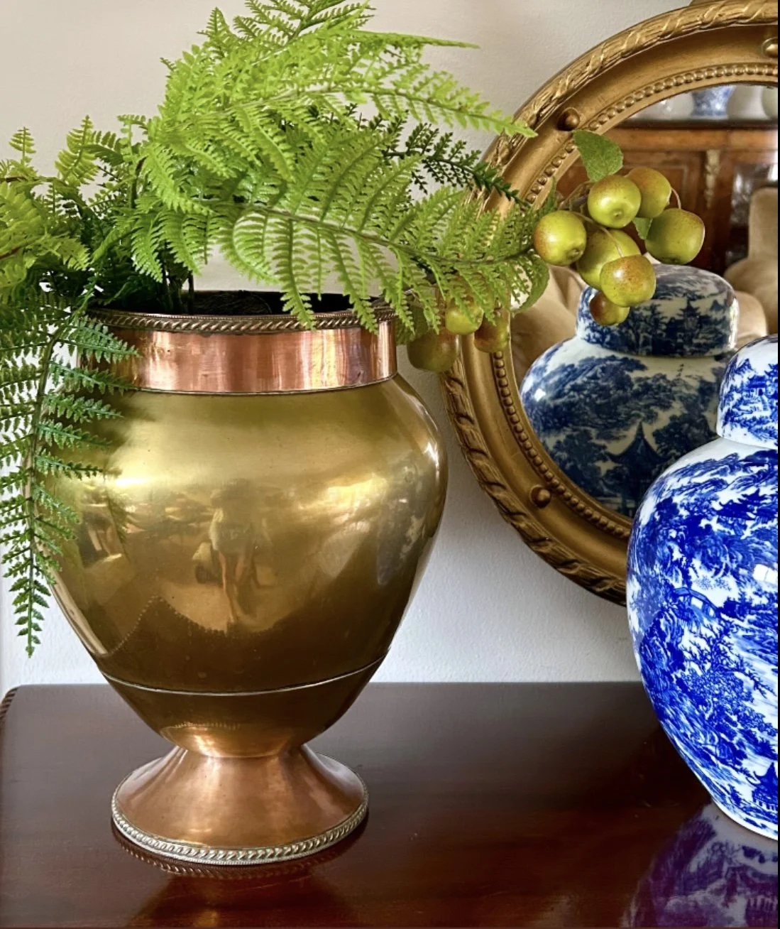 Superb 19th c Brass & Copper Jardiniere