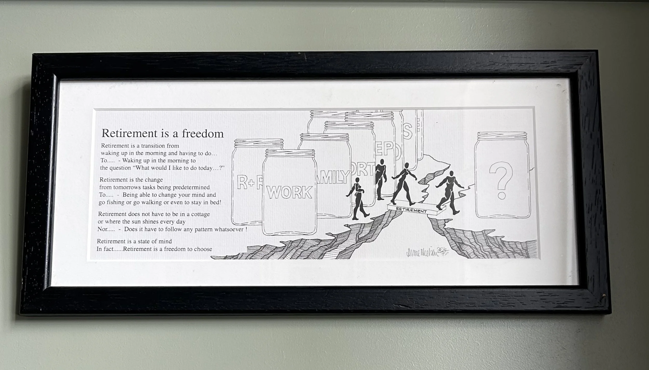 “Retirement “ Framed Print By A Nielsen