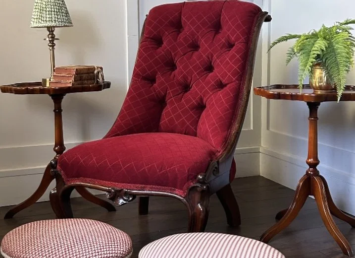 Victorian Rosewood Ladies Chair On Cabriole Legs