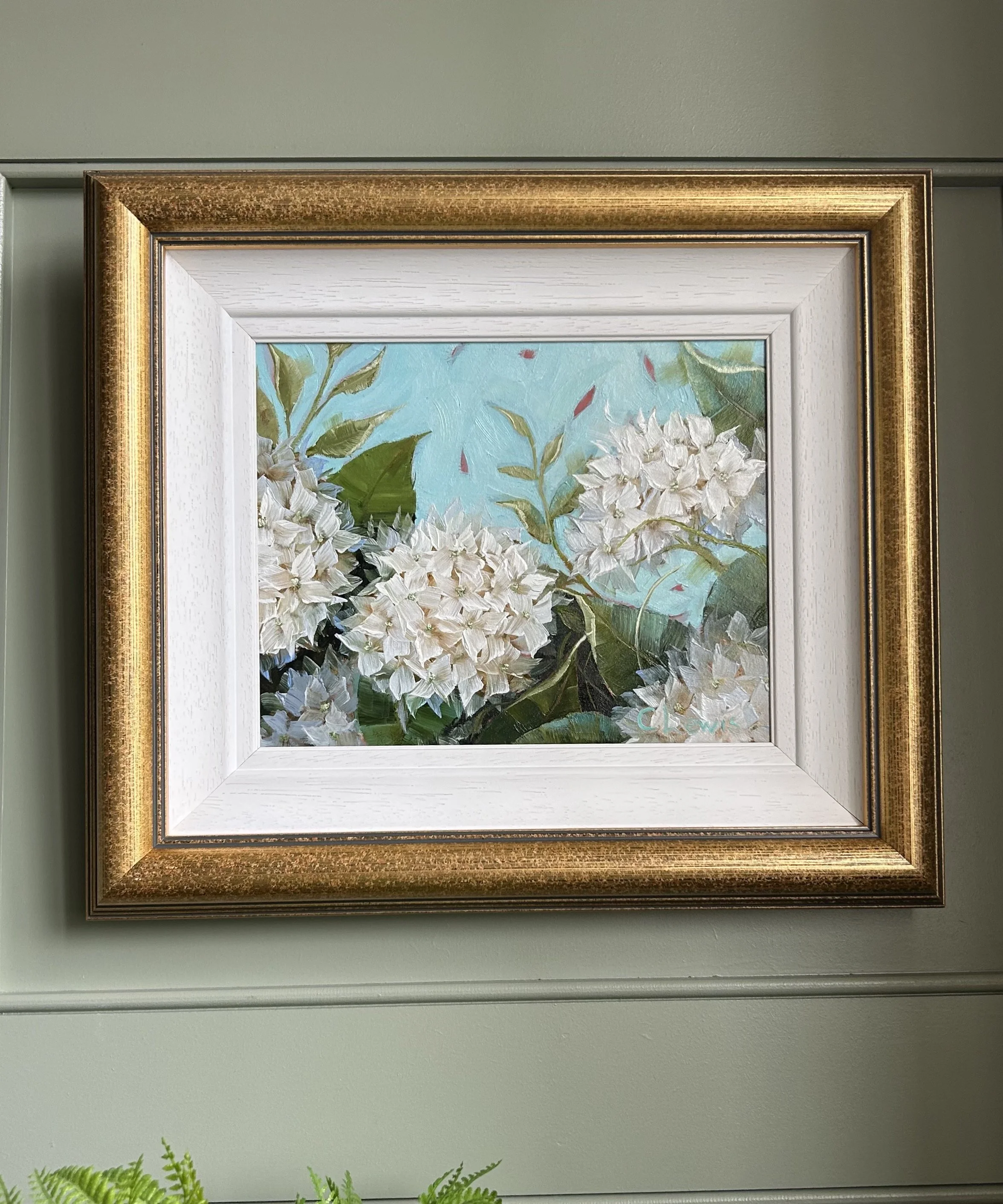 “Gratitude” Gilt Framed Oil Painting By Cathy Lewis