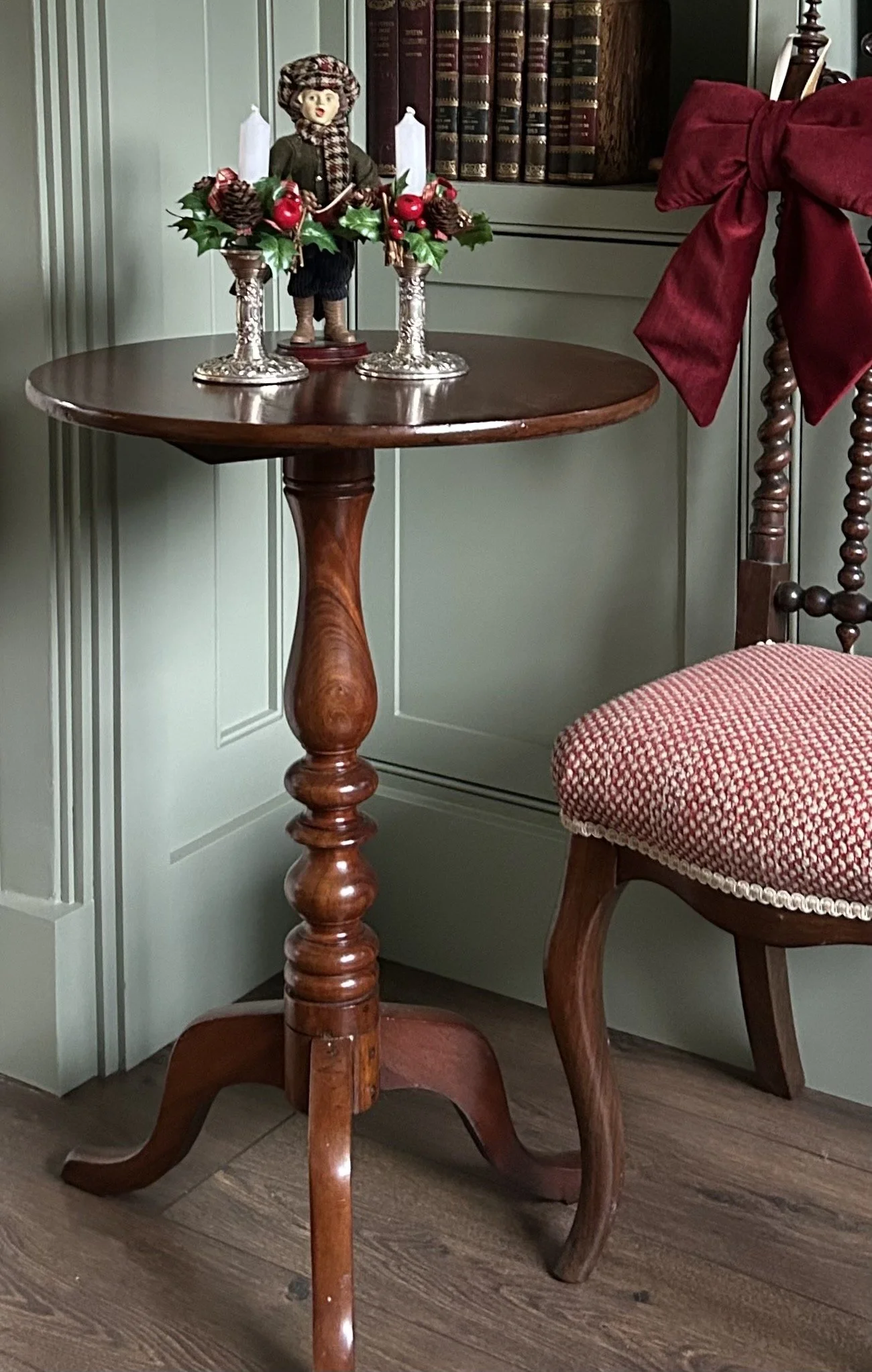 Victorian Mahogany  Side Table On Pedestal Base