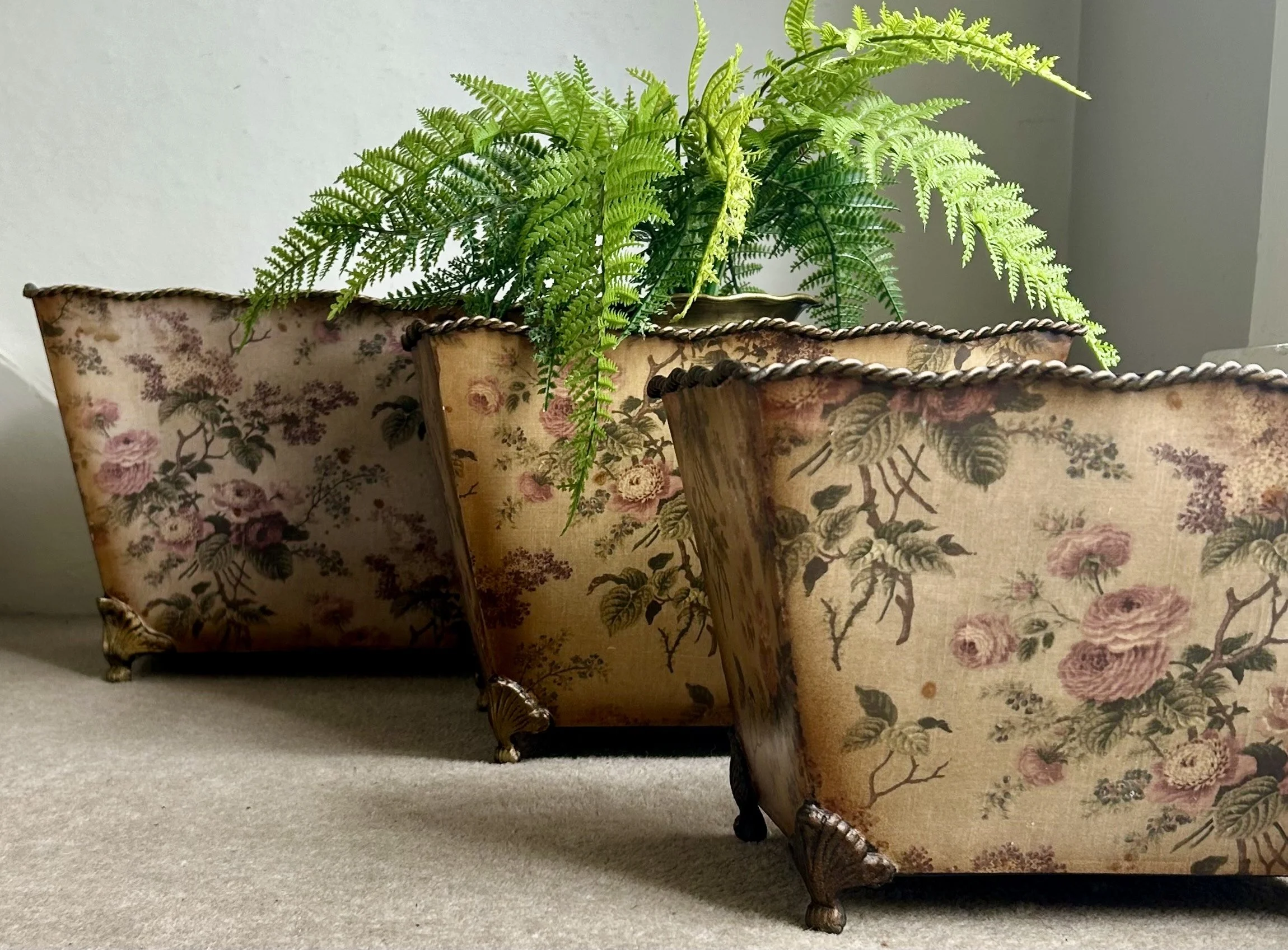 Set of 3 Graduated Tin Planters