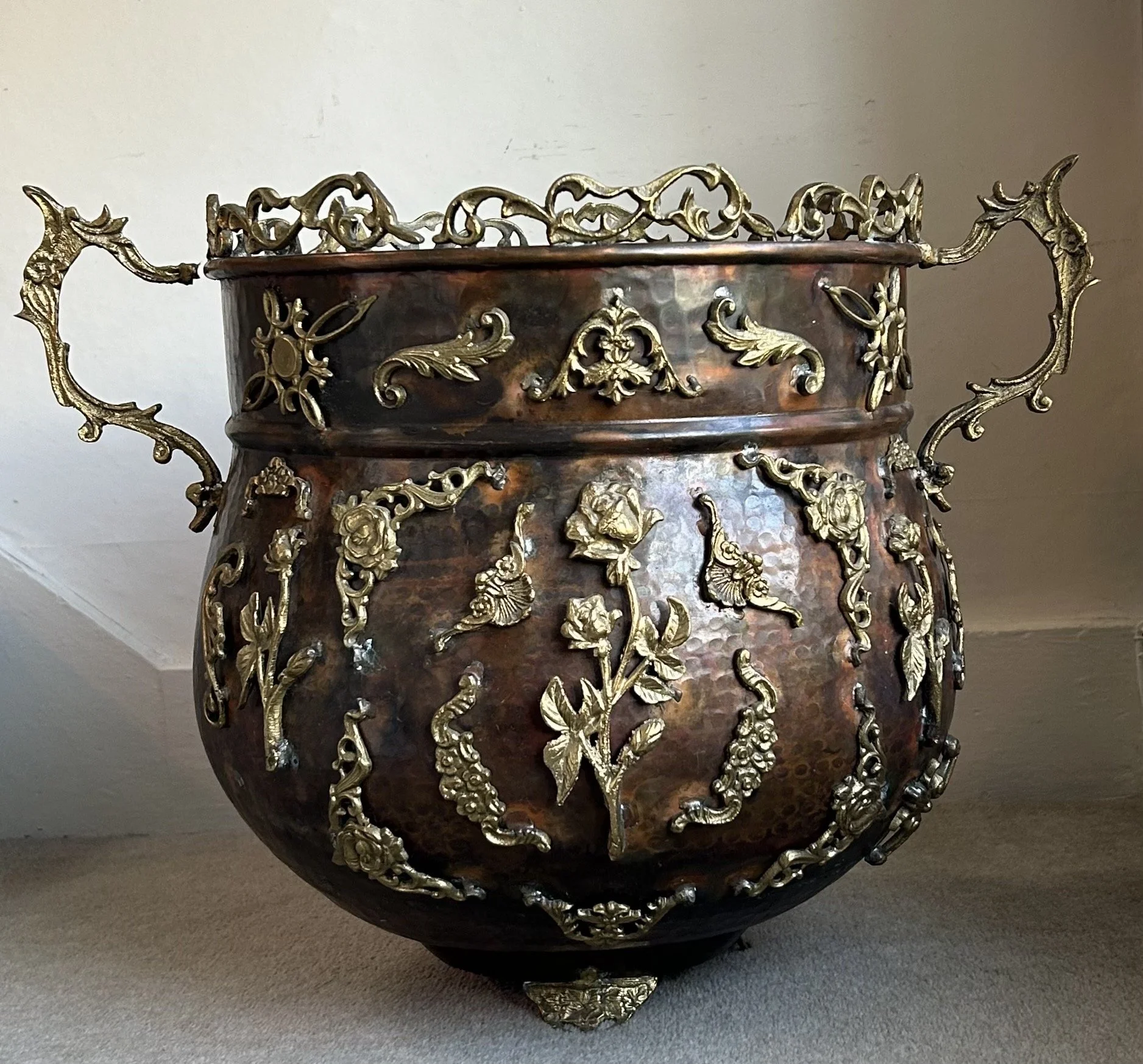 Decorative Brass & Copper log Bucket