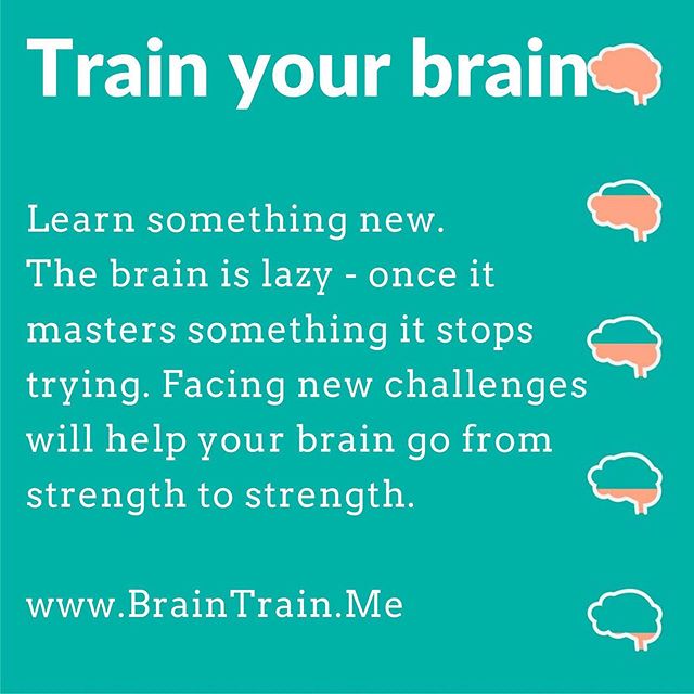 Train your brain 🧠⠀
Your brain has the ability to learn and grow as you age - a process called neuroplasticity.  BUT you have to train it on a regular basis. ⠀
I will be posting Brain Training Tips⠀
🧠⠀
#Brain #NeuroPlasticity #BrainTrain #Grow #Lea
