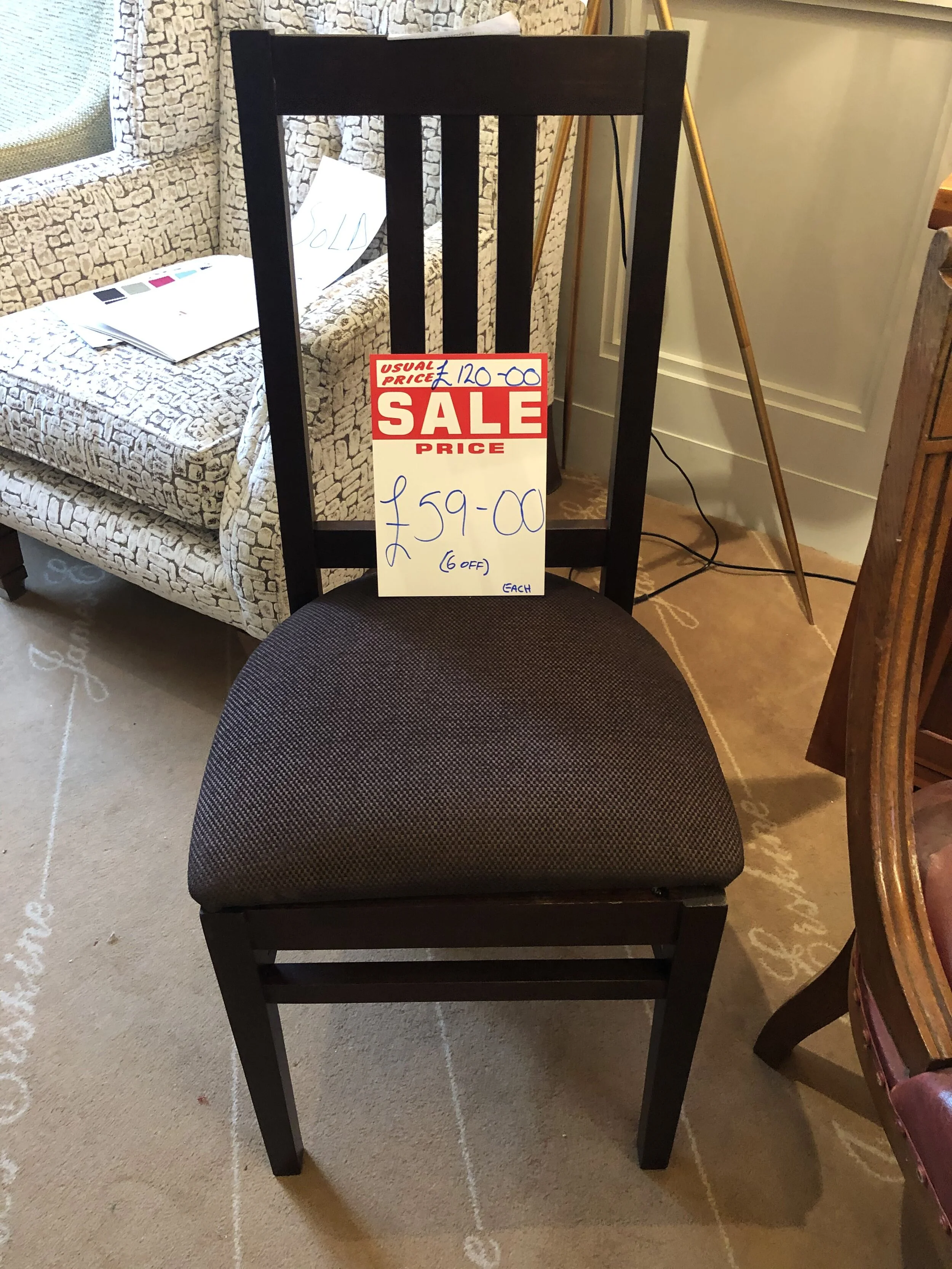 black wooden dining chairs