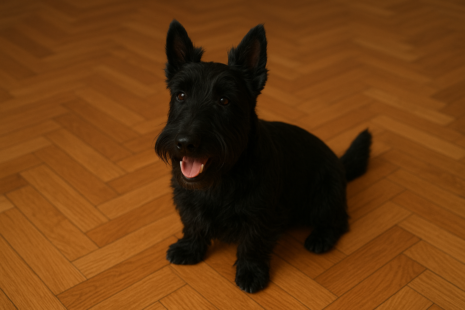 Scottish Terrier on Herringbone Oak Floor.png