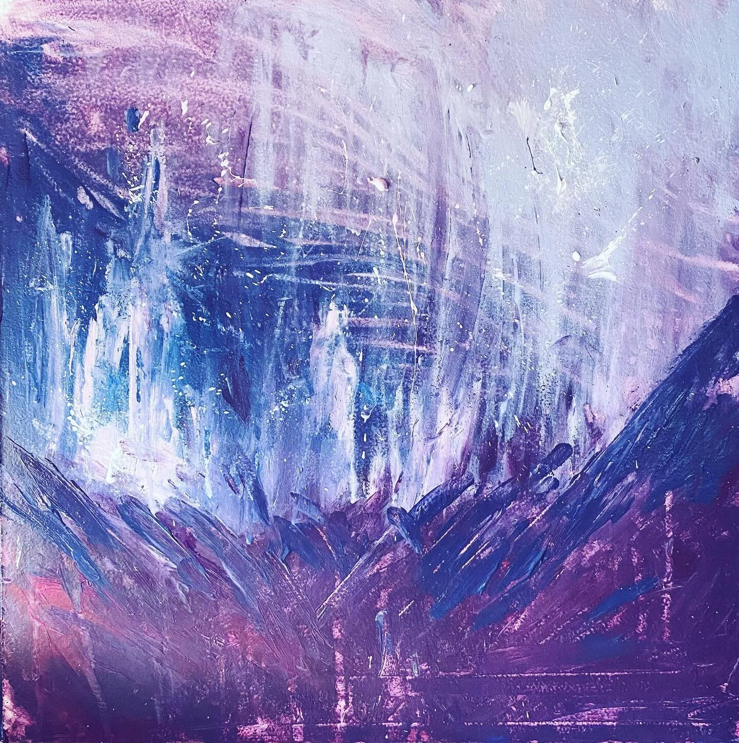Art today&hellip; Higher State of Consciousness Pt2
#purple #crownchakra 
#acrylicpainting #abstractart