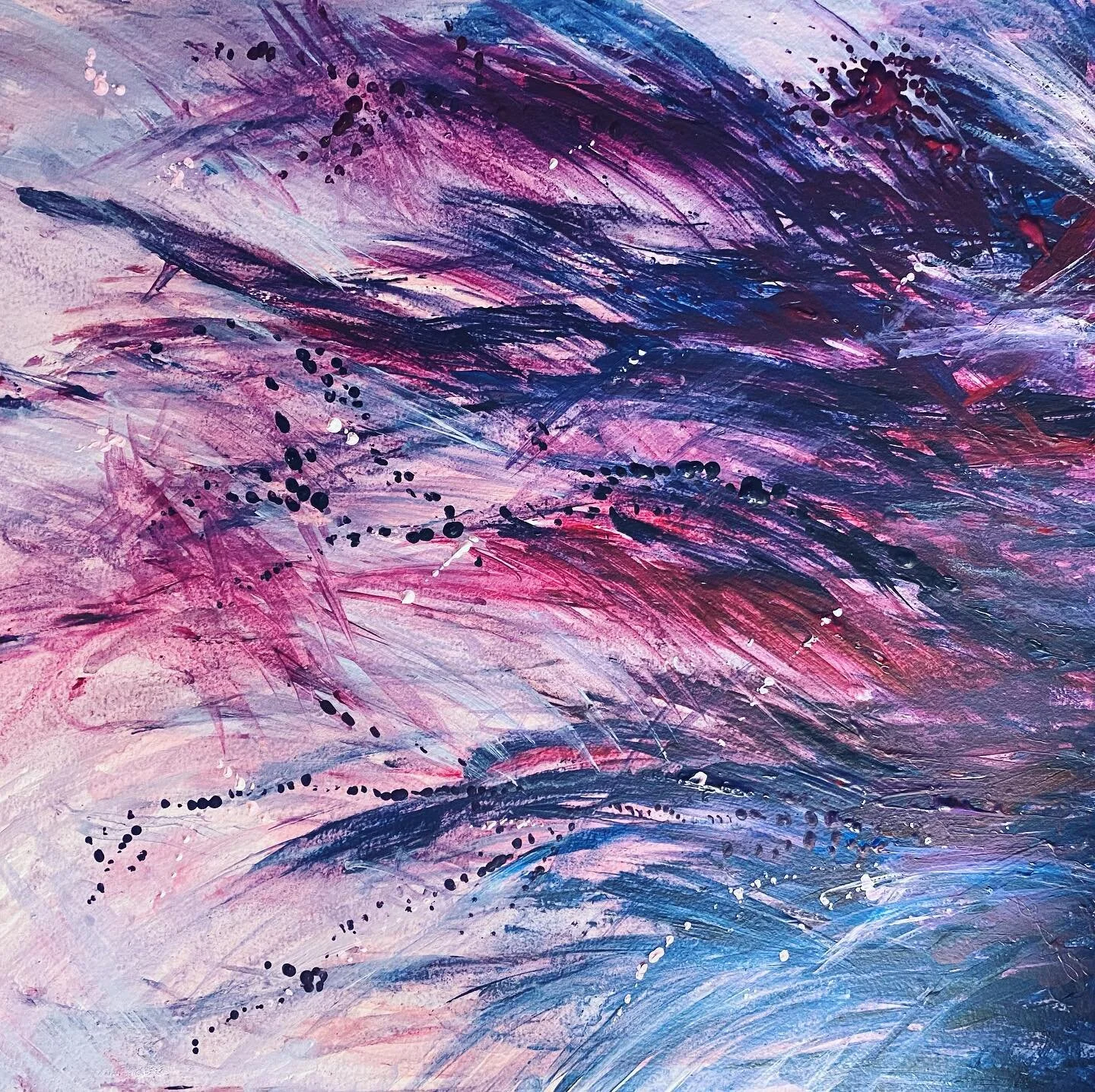 Art today&hellip; Higher State of Consciousness Pt1
#purple #crownchakra 
#acrylicpainting #abstractart