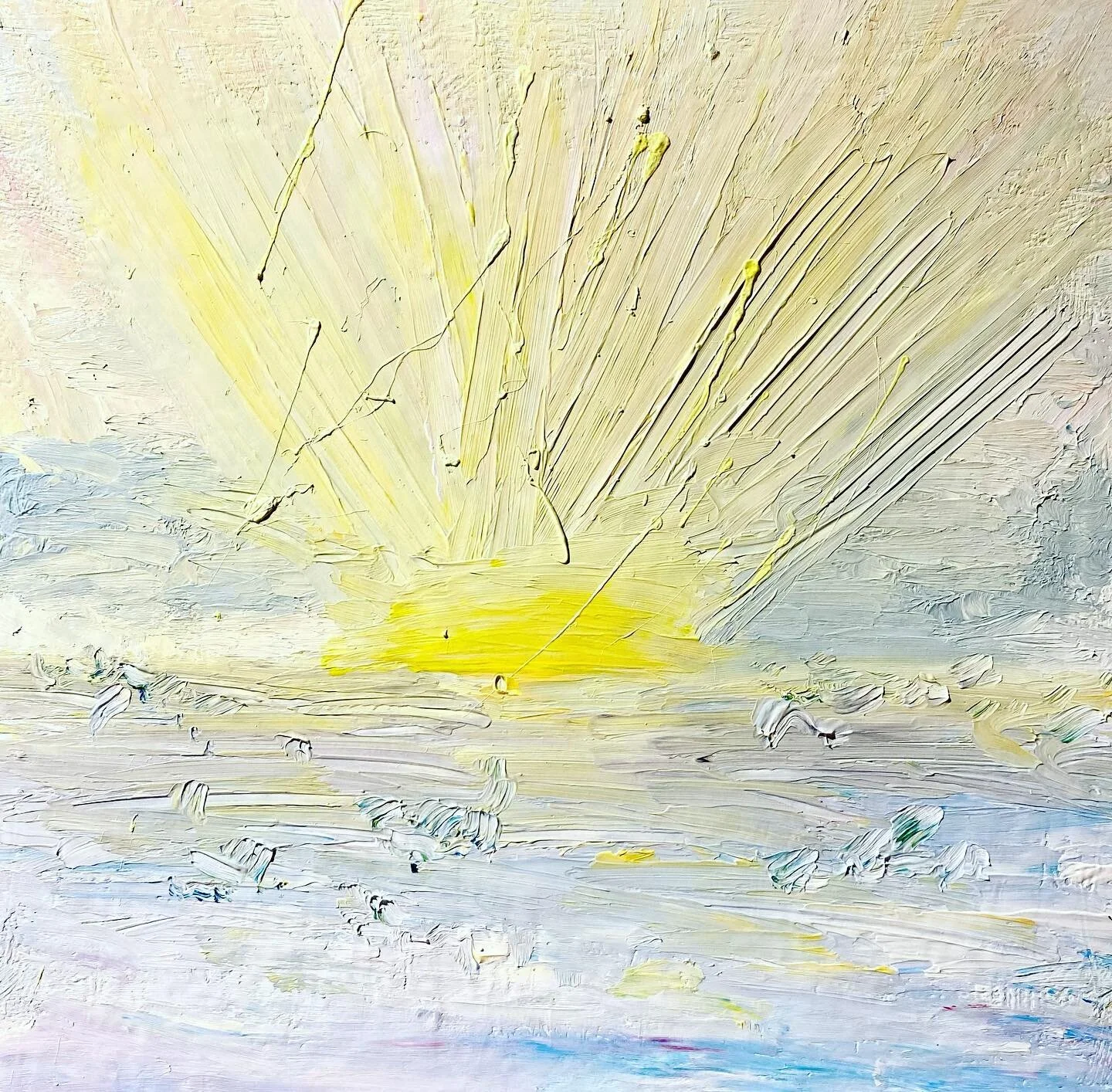 Art today&hellip; Scarborough 
#crownchakra 
#acrylicpainting #abstractart